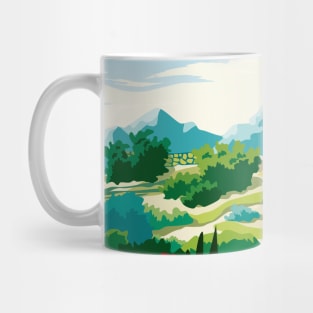 Colorful Mountain Landscape Mug